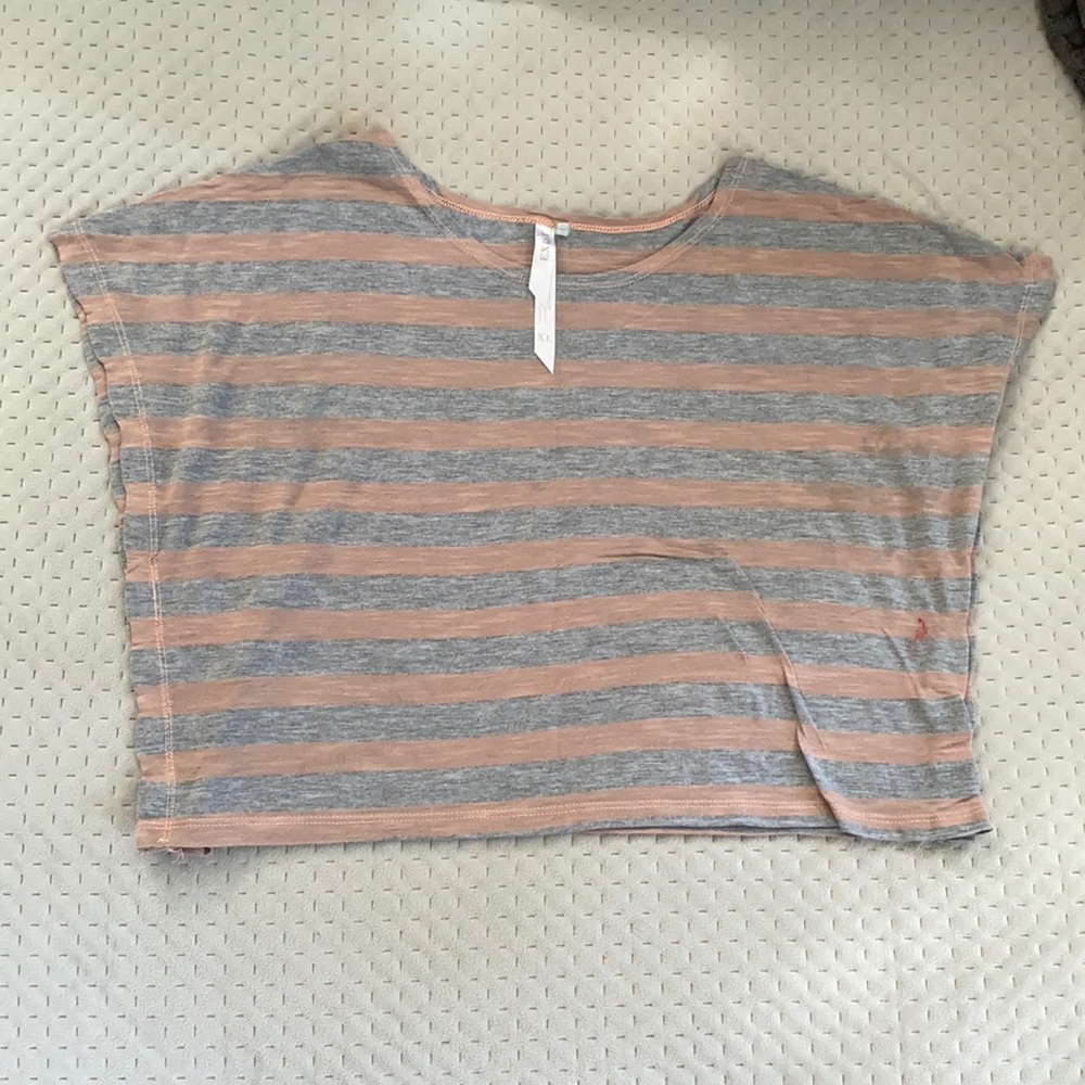 Cute Exist striped crop top!